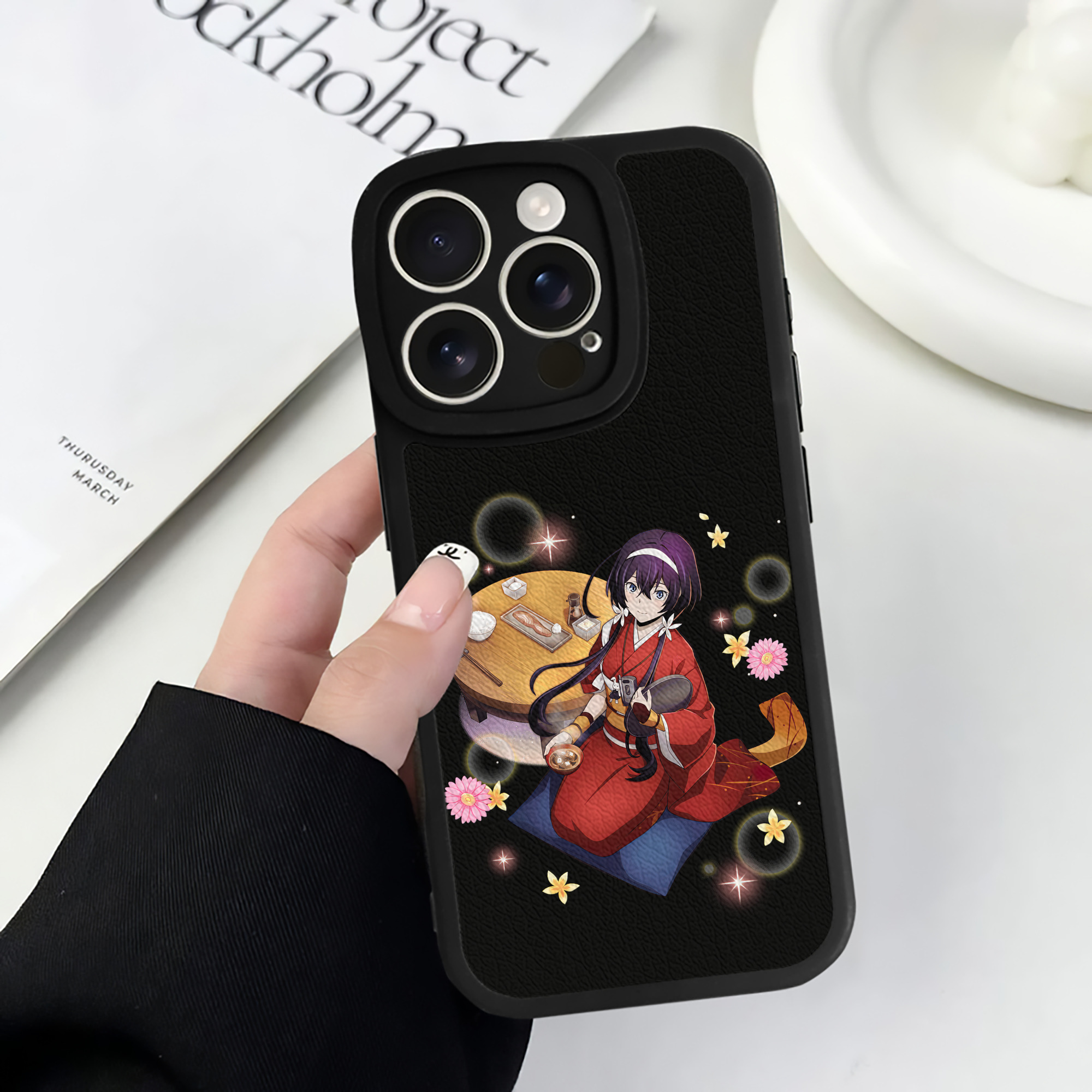 （画像用） 文豪ストレイドッグス Bungo Stray Dogs 【iPhone 16シリーズ対応】シリコンスマホケース（レザー調） 材質：シリコン